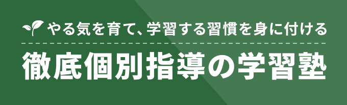 やる気を育て、学習する習慣を身に付ける徹底個別指導の学習塾